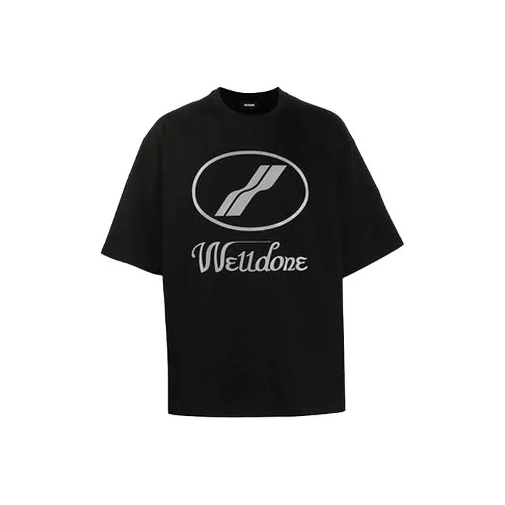 WE11DONE Logo Print Oversized T shirt-0