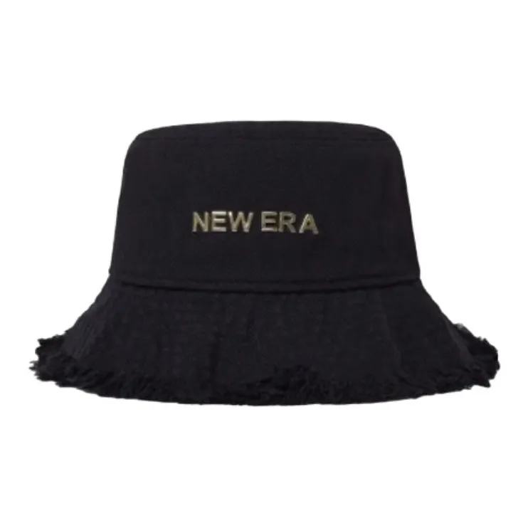 New Era Cotton, Polyester, Regenerated Cellulose Fiber Bucket Hats Unisex Black-1