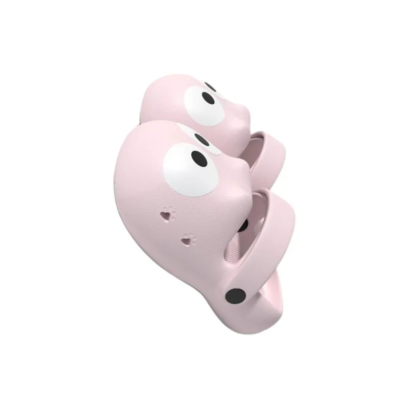 Yamada Hyakuju Closed Toe Slippers Black, White Pink-13