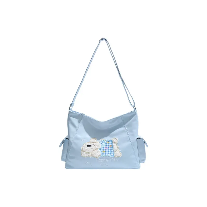 ROUNDOT PU Crossbody Bag Tote Regular Women's White/Black/Blue/Pink-14