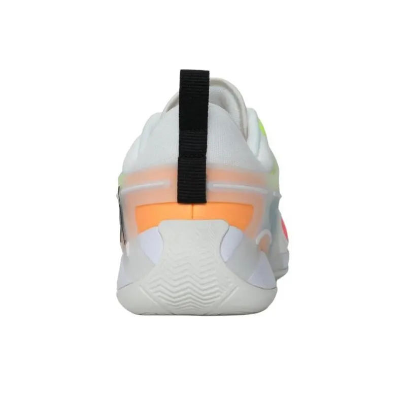 Jordan Heir Collection Anti Slip Wear Resistant Low Top Basketball Shoes Men's White Yellow Blue-3