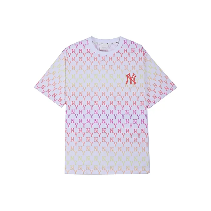 MLB New York Yankees Straight T Shirt Unisex White Red-0
