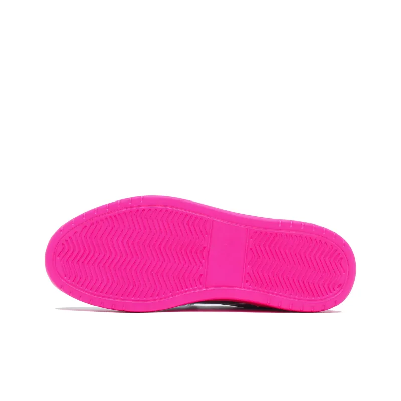 Singing Slip Resistant Lightweight Support Low Top Skateboard Shoes Unisex Dazzling Silver Pink-4