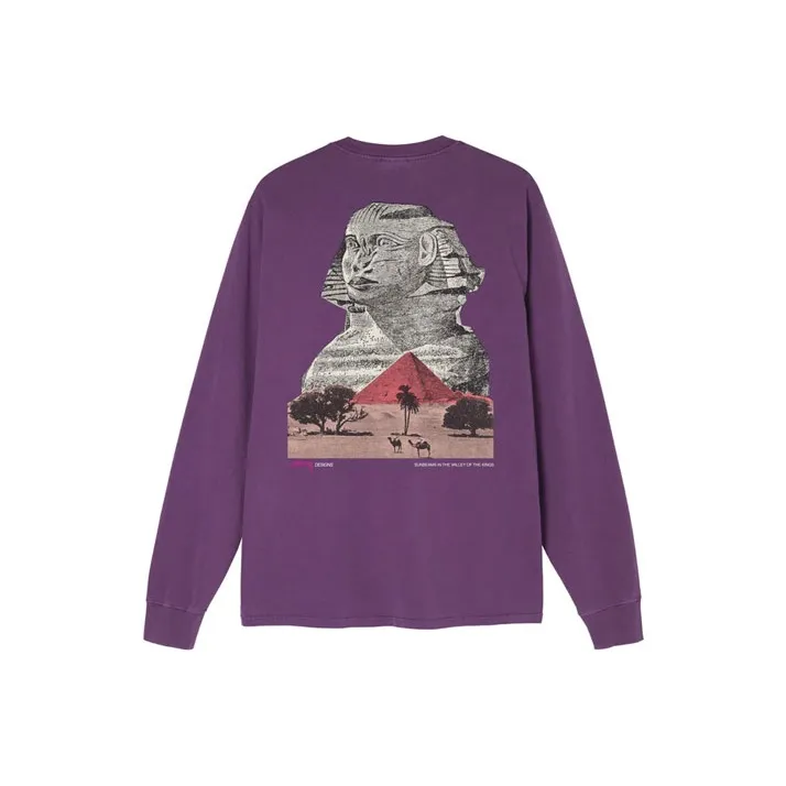 Stussy Sphinx Pigment Dyed Long Sleeve Tee-4