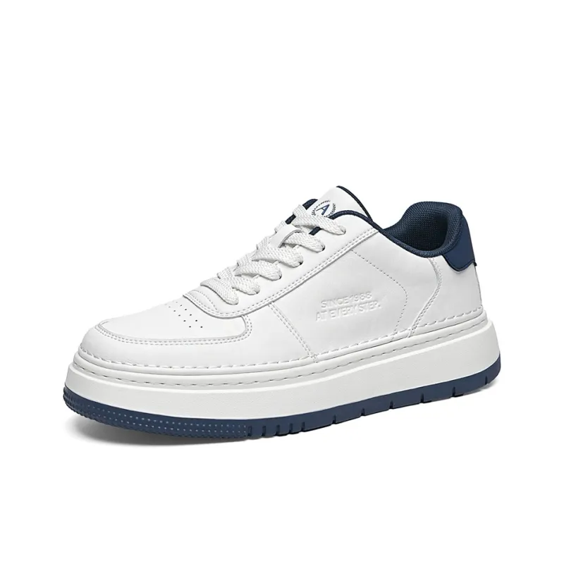 AOKANG Air Force One Series Low Top Skateboard Shoes Men's White Blue-1