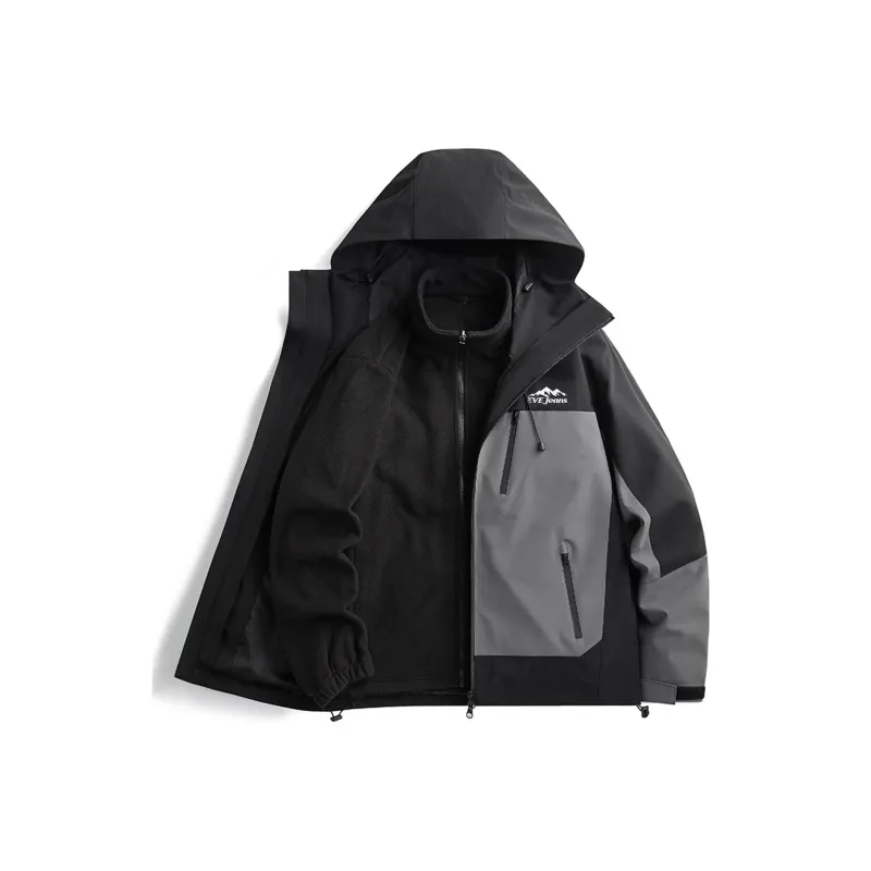 Yiwen Water Resistant Windproof Breathable Warm Windbreaker Jacket Unisex-5