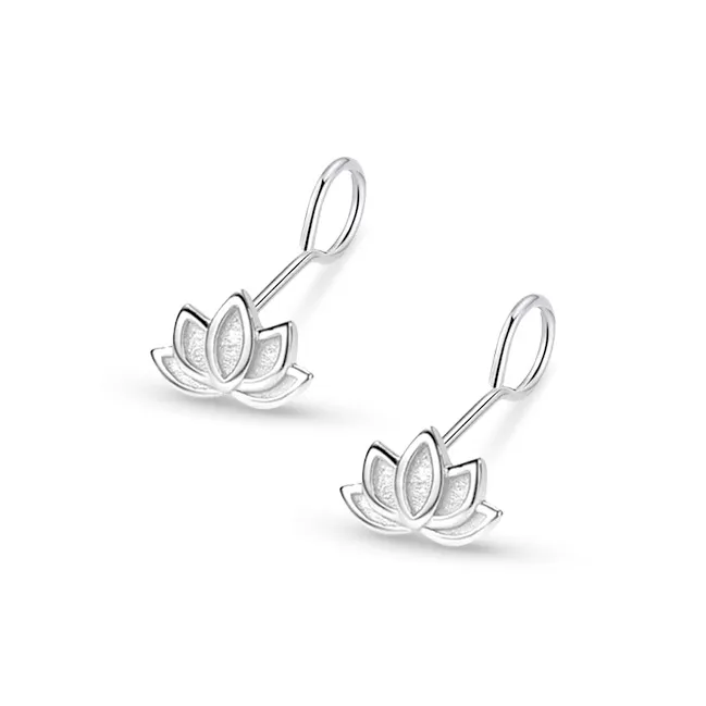 ETAHLOVE S 999 Fine Silver Stud Earrings Women's-4