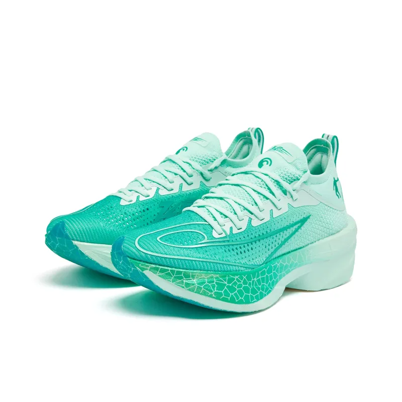 QIAODAN Feiying Plaid 2.0 Running Shoes Men Low Top Water Wave Color Seaweed Green-2