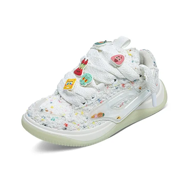 Daisy Fellowes Rocket 001 Stylish Skateboarding Shoes Unisex White-9