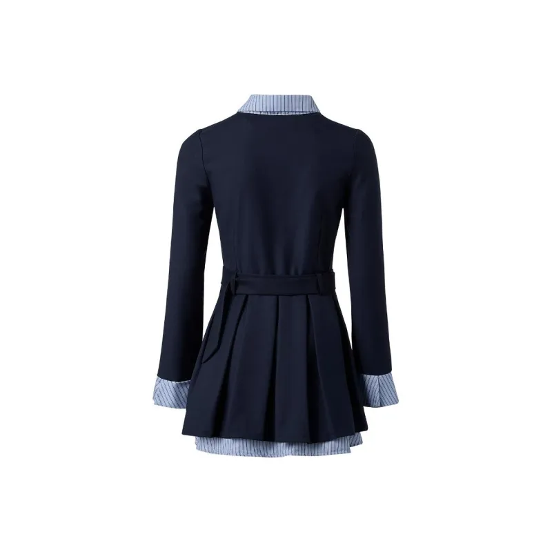 GOSO Long Sleeved Dresses Women's Blue-1