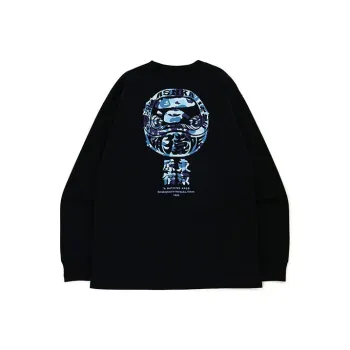 A BATHING APE Abc Camo Daruma Relaxed Fit L/S Tee