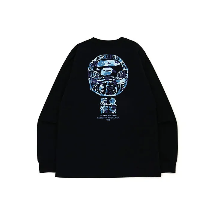 A BATHING APE Abc Camo Daruma Relaxed Fit L/S Tee-0