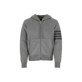 THOM BROWNE Tonal 4 Bar Hooded Jacket