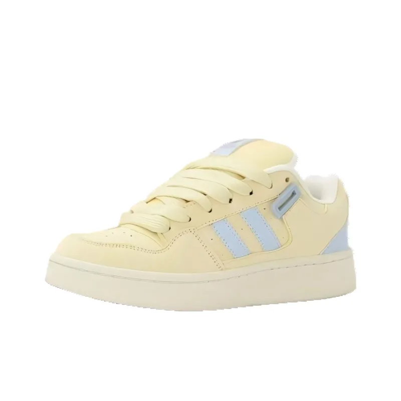 BINGO DUCK Coverage Low Top Skateboard Shoes Women's Yellow Blue-4