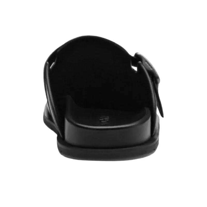 COACH Buckle Rubber Sole Abrasion Resistant Closed Toe Slippers Men's Black-3