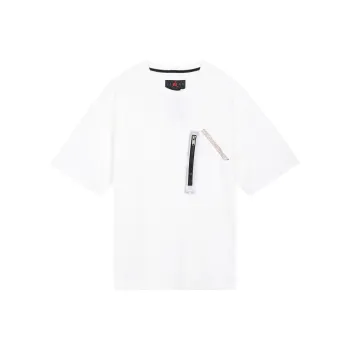 Jordan Drop Shoulder Sleeve T Shirt Men's White