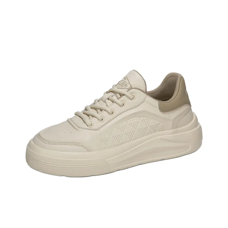 CEDAR HAN White Sneakers Wrapping, Wear Resistant And Non Slip Low Top Casual Shoes Men's-3