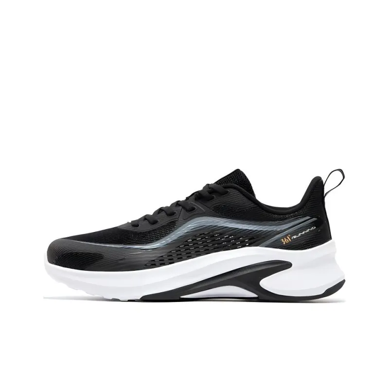 361° Abrasion Resistant Low Top Running Shoes Men's Black Gray-0