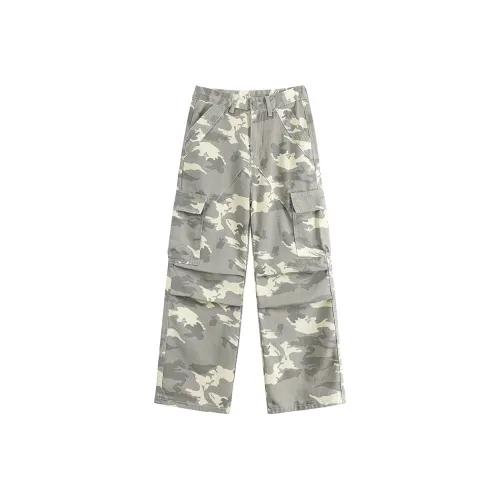 PAINT STAIN Casual Pants Unisex Gray