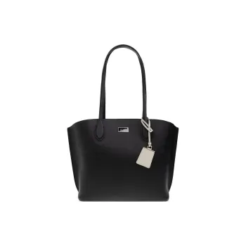 Kate Spade Cow Leather Tote Bag Shopping Bag Handbag Shoulder Bag Large Size Unisex Black