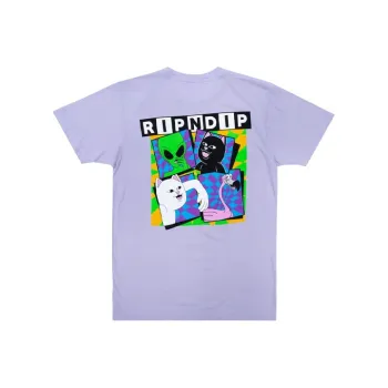 RIPNDIP Drop Shoulder Sleeve T-Shirt Unisex Purple