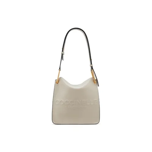 COCCINELLE Cow Leather Pageboy Bag Tote Bag Shopping Bag Shoulder Bag Handbag Small Size Women's Shell Gray/Light Gray