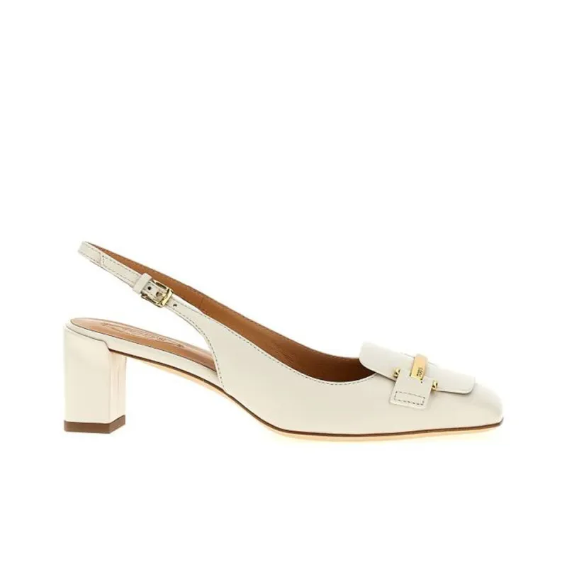 TOD'S Logo Engraved Slingback Pumps-1