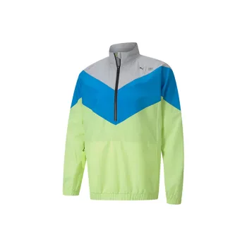 PUMA Puma Men X First Mile Xtreme Sweatshirt Men's Gray Blue & Yellow
