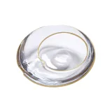 Ashtray Trumpets 13cm-Gold Tracing Edge Transparent