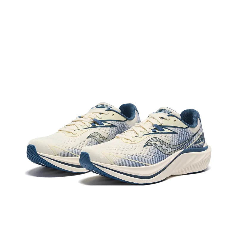 Saucony Slay 2 Anti Slip Wear Resistant Low Top Running Shoes Unisex Beige Blue-2