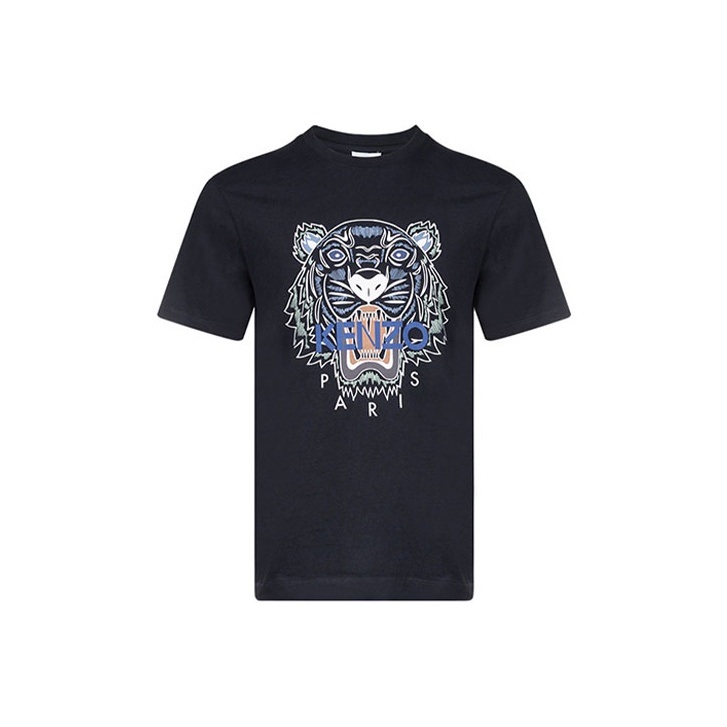 KENZO Men Classic Tiger Short-Sleeve T-Shirt Black - POIZON
