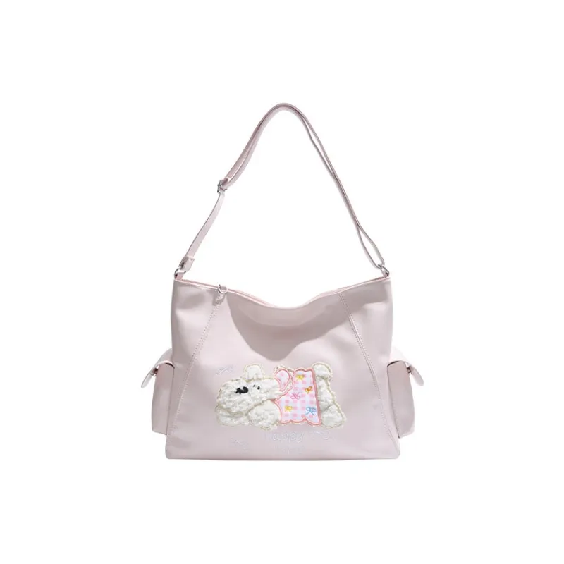 ROUNDOT PU Crossbody Bag Tote Regular Women's White/Black/Blue/Pink-21