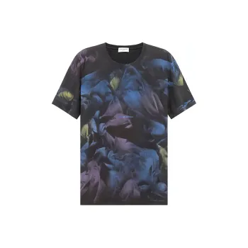 SAINT LAURENT Tie Dye Rive Gauche Devore T Shirt