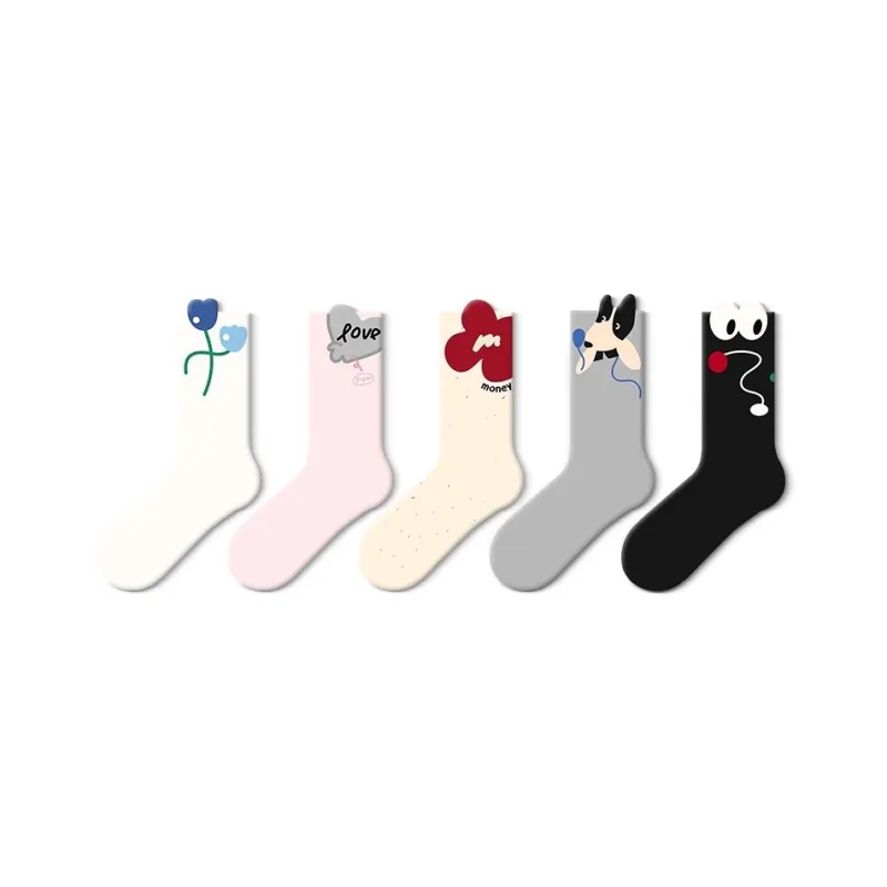JKN Mid Calf Socks Women's 5 Pack-5