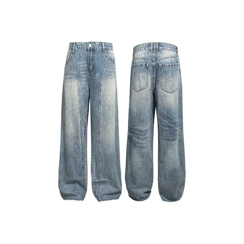 PAINT STAIN Trendy Essential Jeans Unisex Blue Shades Single Item-6