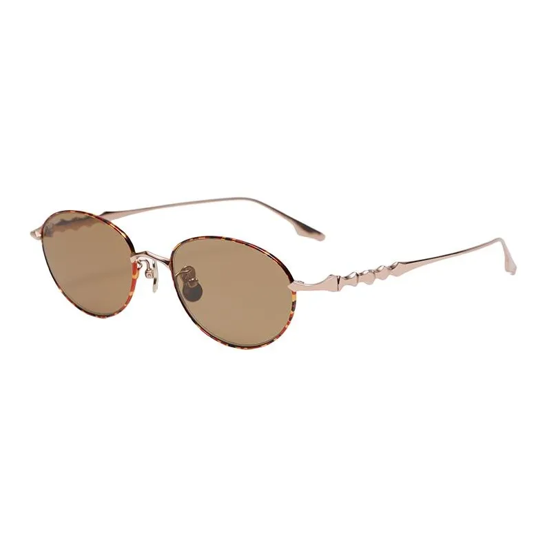MuHou Β Titanium Oval Sunglasses Unisex-7