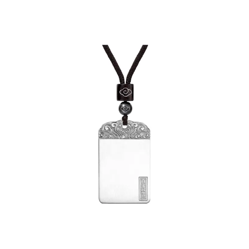 Inker Good Stone 999 Fine Silver Necklaces Unisex-0