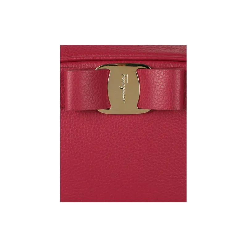 Ferragamo Vara Bow Camera Crossbody Pink-5