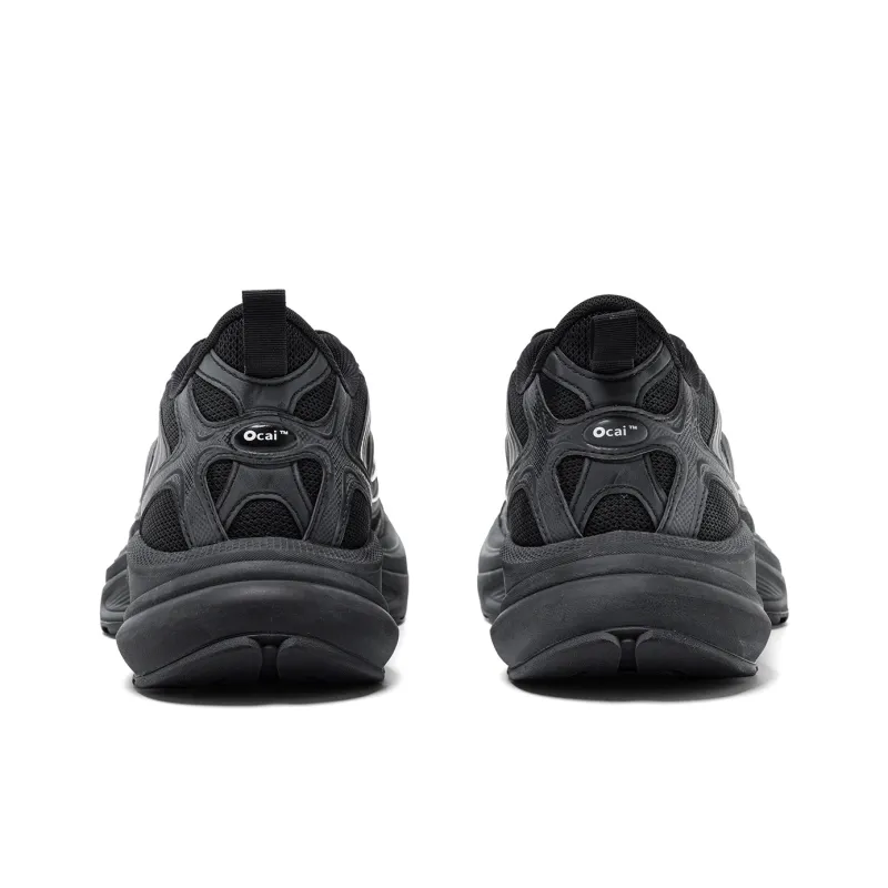 Ocai Slip Resistant And Abrasion Resistant Coverage Low Top Casual Running Shoes Unisex Faded Black-3