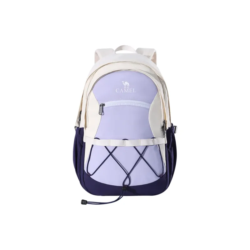 CAMEL Fabric Backpack Unisex Burgundy Brown/Twilight Mountain Purple-6
