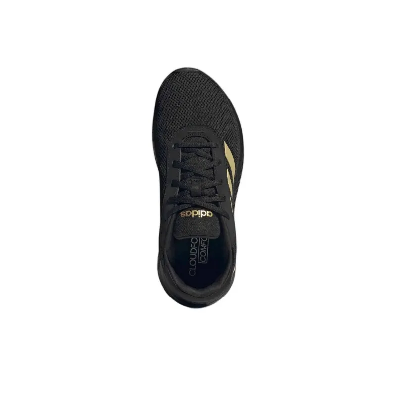 Adidas Cloudfoam Anti Slip Wear Resistant Low Top Casual Shoes Women's Black Gold-4
