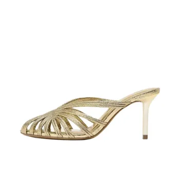 ZARA Wrap toe Slippers Women's Gold