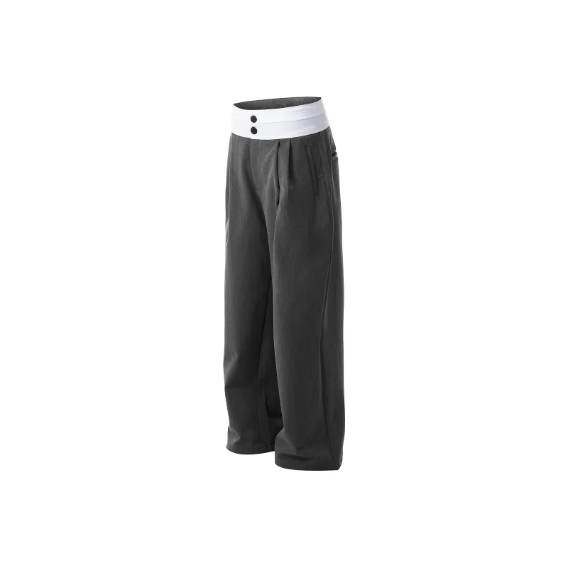VINMUK Casual Pants Unisex Gray-2