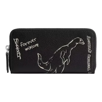 COACH Polished Pebbled Leather Wallet Small Size Men's Black