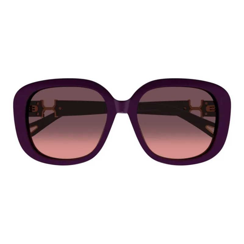 Chloe Recycled Acetate Irregular Shape Sunglasses Women's Purple-1