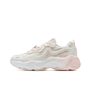 XTEP Sports Life Collection Non slip Breathable And Wear resistant Low Top Chunky Sneakers Women's White Pink