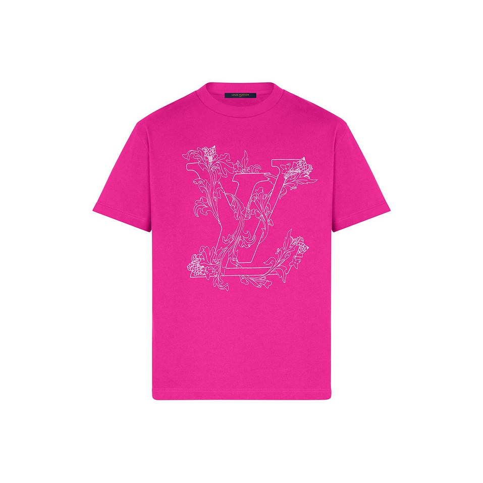 LOUIS VUITTON Tシャツ・カットソー ピンク 4103424G0061 Louis Vuitton Pink Louis Vuitton Logo Cotton T-Shirt | Grailed
