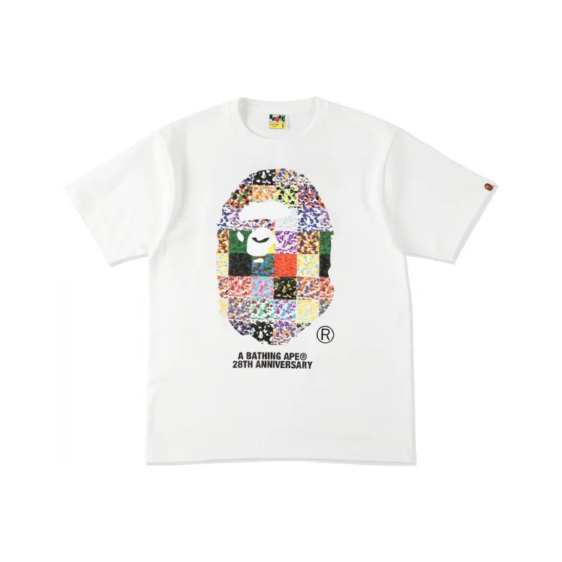 Bape 28th Anniversary Ape Head Tee-0