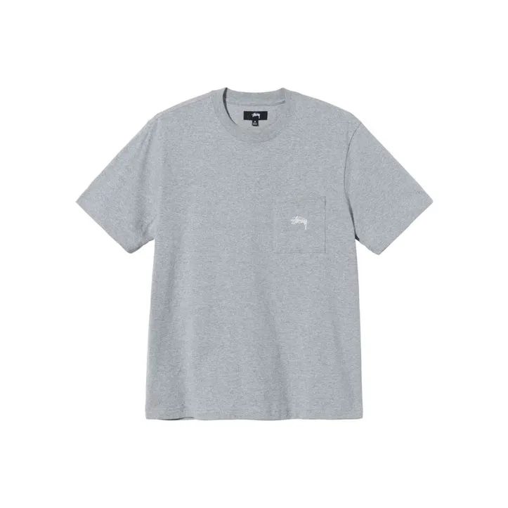 Stussy Stock Logo Pocket Crew Tee-6
