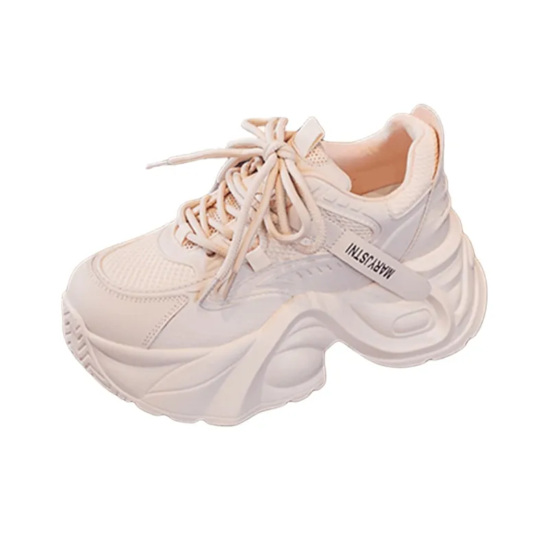 Ruomini Anti Slip And Wear Resistant Height Increasing Low Top Chunky Sneakers Women's-2